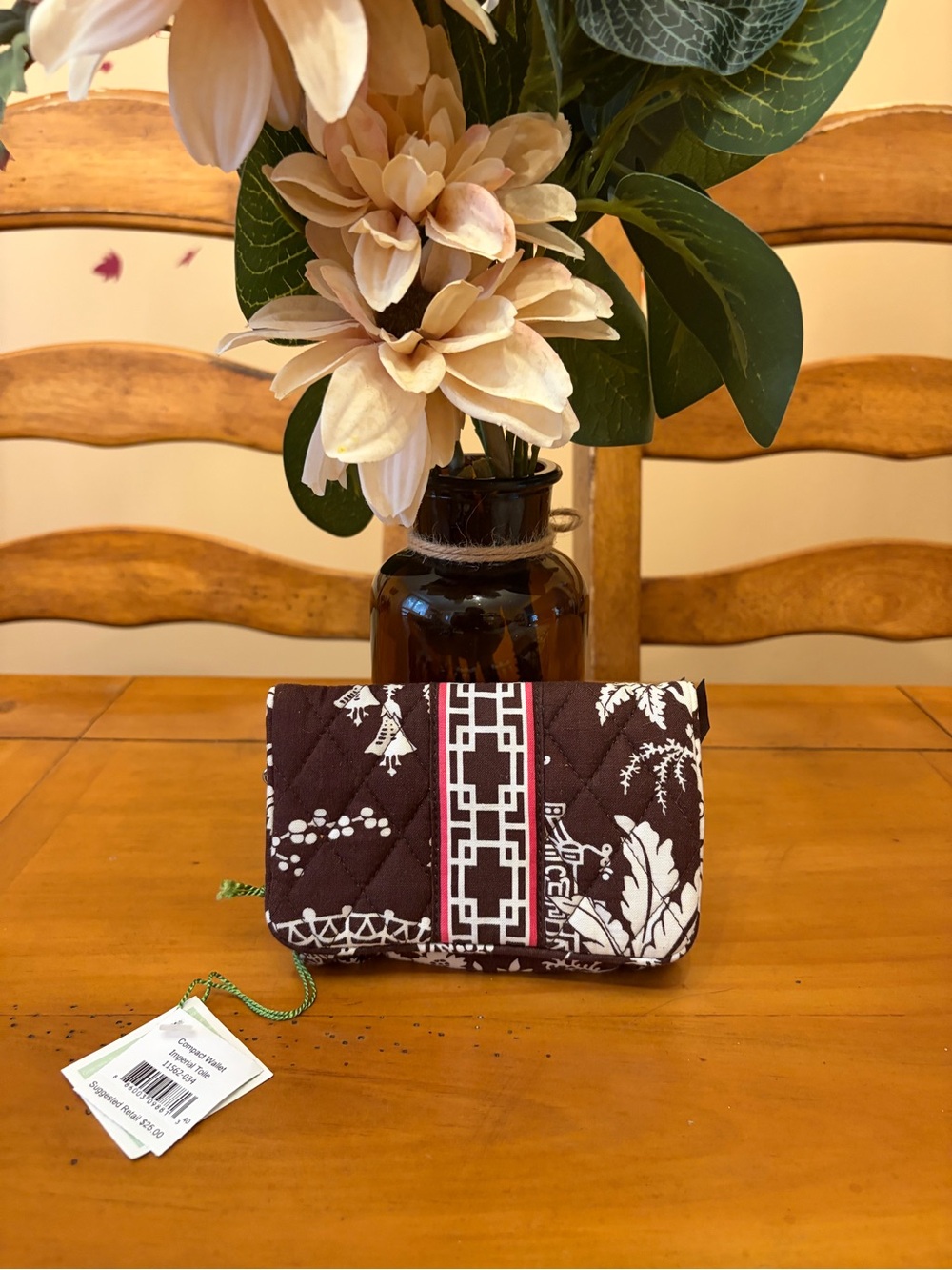 Vera Bradley Compact Wallet Imperial Toile
